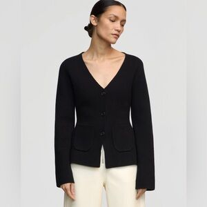 Modern Citizen Maeve Organic Cotton-wool V-neck Cardigan